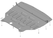 Защита стальная Мотодор (Двигатель, Коробка переключения передач), 2 мм, сталь для CHERYEXEED VX 2021- арт. 79005