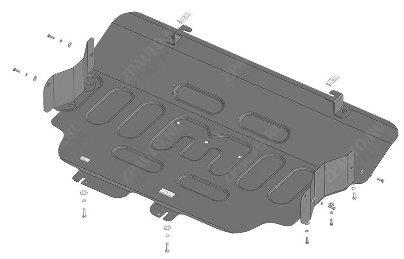 Защита стальная Мотодор (Двигатель, Коробка переключения передач), 2 мм,  для Jetour X70 Plus  2023- арт. 79012