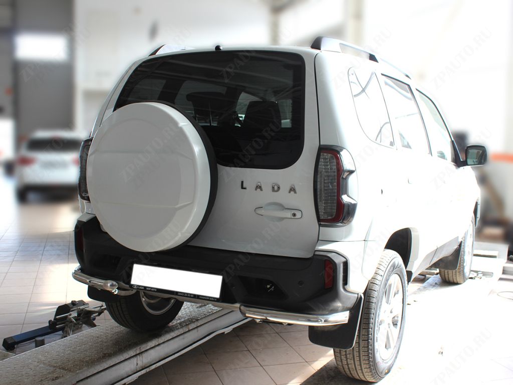 Защита заднего бампера  "уголки" d-53  для автомобиля Lada Niva Travel 2020-наст.вр. арт. NVT_3.2, 
Технотек