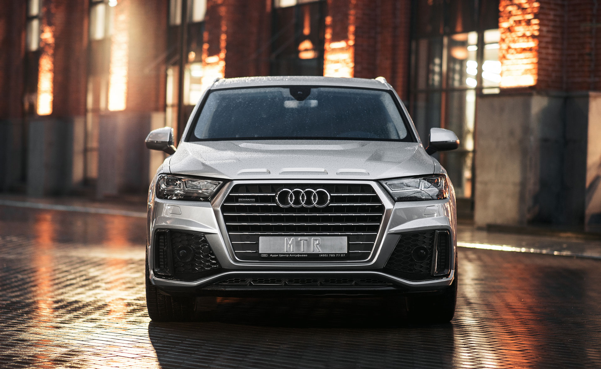 Облицовка переднего бампера в сборе для Audi Q7 S-line 2015-2020, MTR, арт. MTR-4M-150112