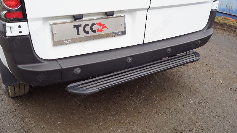 Задняя подножка алюминиевая ''Slim line Black'' 1350 мм Sollers Atlant (L1H1) 3.5T 2023- арт. SOLATL123-01B