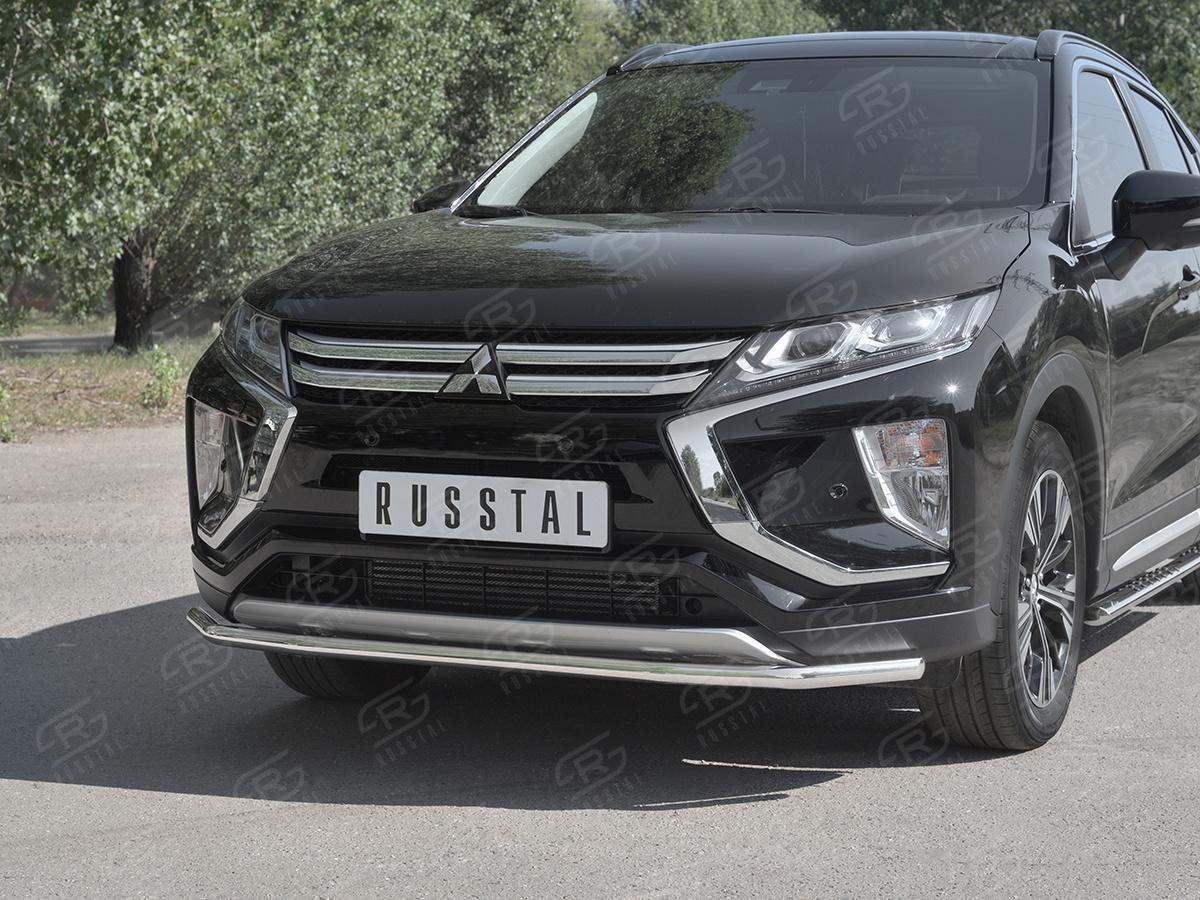 Защита переднего бампера d42 секции для автомобиля Mitsubishi ECLIPSE CROSS 2018, Slitkoff MEZ-003041