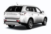 Защита заднего бампера d57 короткая Mitsubishi Outlander (2015-2018) Black Edition, Slitkoff, арт. MOUT15-011BE