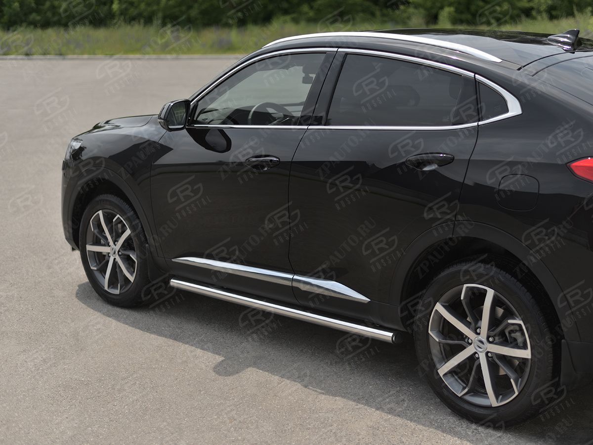 HAVAL F7X 1.5 4WD 2019-2022 Пороги труба d57 (вариант 3) HF7XT-0038393
