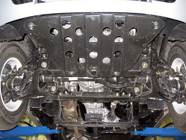 Стальная защита картера и КПП на SsangYong Rexton Корейская сборка, сталь 2 мм, Sheriff (Шериф) 29.0889