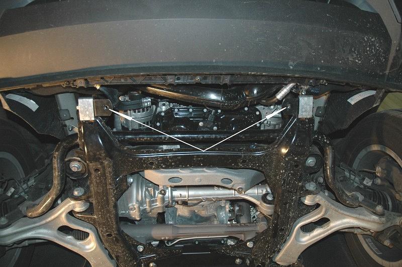 Защита картера для VOLKSWAGEN Touareg  2010 - 2014, V-3.0TDI ; 3.6FSI ; 4.2 FSI ; 4.2TDI, Sheriff, сталь 2,5 мм, арт. 26.1884