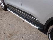 Пороги алюминиевые с пластиковой накладкой 1720 мм для автомобиля Renault Koleos 2017-, TCC Тюнинг RENKOL17-32AL