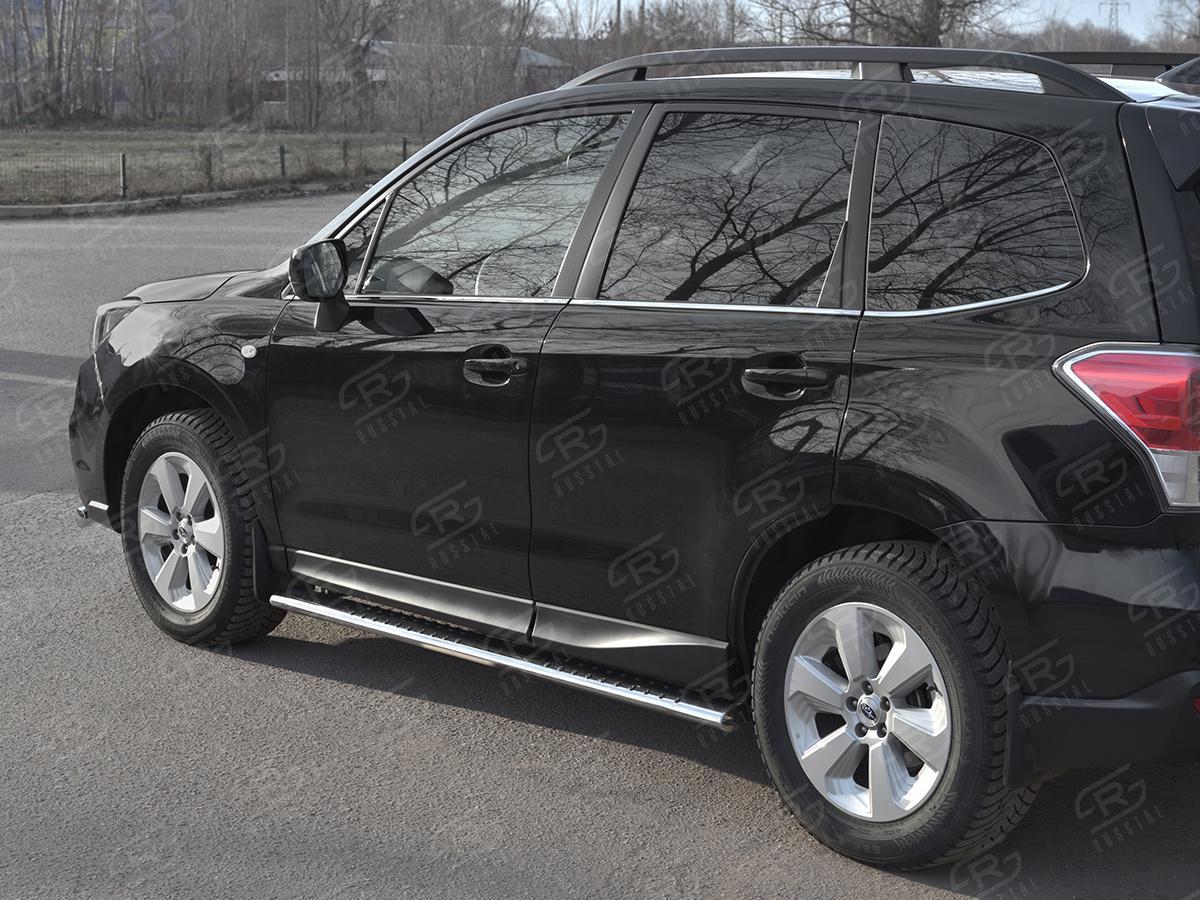 SUBARU-FORESTER(SJ)-2016-2018-Пороги-труба-120х60-овал-с-проступью-SUFO-003345, Slitkoff