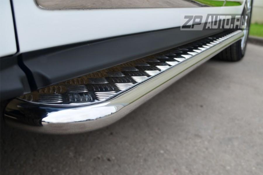 Пороги труба d42 с листом для Infiniti JX35, Slitkoff JXL-001457