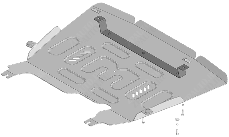 Защита алюминиевая Мотодор (Двигатель, Электроусилитель руля, Передний электромотор), 4 мм,  Li L9  2024- арт. 349906