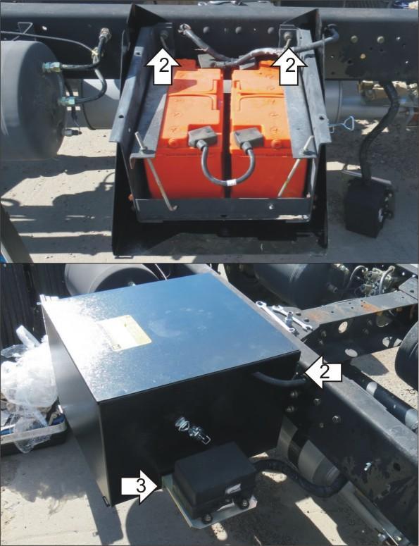 Защиты Грузовые Motodor (Антивандальный кожух аккумулятора ), 1,5 мм, Сталь для Foton BJ 1069 2012- арт. 27502