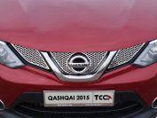 Решетка радиатора верхняя (лист) для автомобиля Nissan Qashqai 2014-, TCC Тюнинг NISQASH14-20