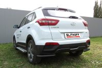 Уголки d57 черные Hyundai Creta 4WD (2016-2021) , Slitkoff, арт. HCRET4WD014B