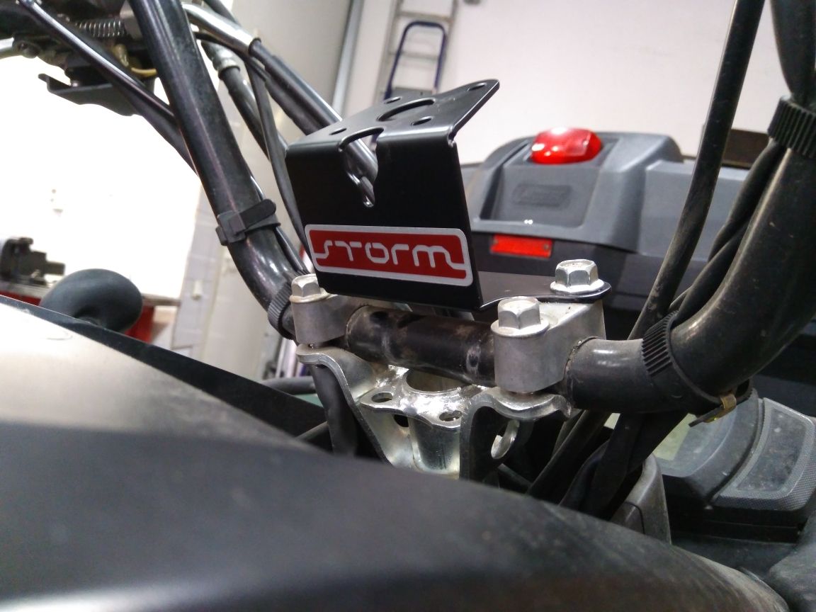 Кронштейн навигатора для YAMAHA Grizzly 700/550 2007-14, сталь 2 мм, STORM, арт. MP 0391