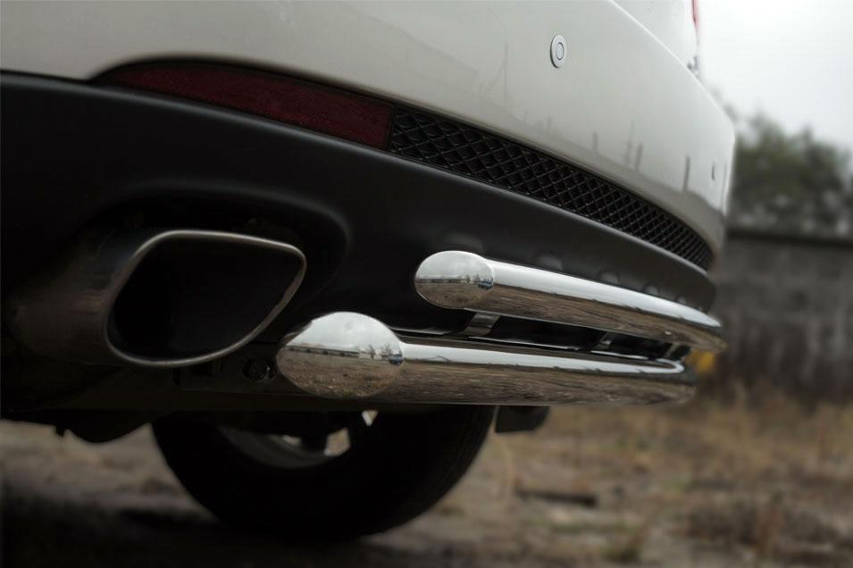 Защита заднего бампера d57/42 дуги для Ssang Yong Actyon 2014, Slitkoff SYAZ-001981