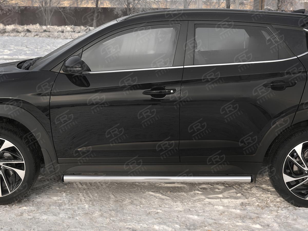 Пороги труба d57 (вариант 2) HTT-0031002 для автомобиля HYUNDAI TUCSON 2018-, Slitkoff