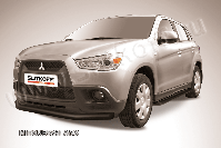 Защита переднего бампера d76 черная Mitsubishi ASX (2010-2013) , Slitkoff, арт. MAS002B