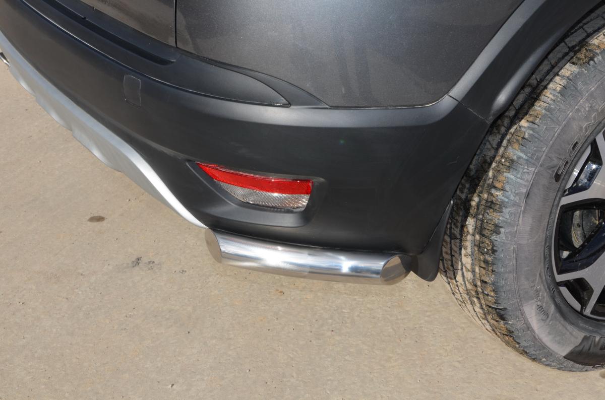 Защита заднего бампера угловая для автомобиля RENAULT Kaptur 2017, Россия RK.17.18