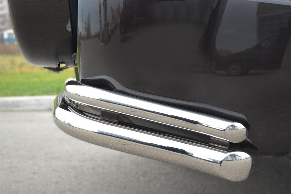 Защита заднего бампера уголки d57/42 для Suzuki Grand Vitara 5d 2012, Slitkoff SVZ-001099