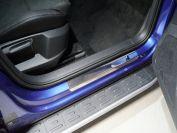 Накладки на пороги (лист зеркальный) 4шт для автомобиля Skoda Karoq 2020- TCC Тюнинг арт. SKOKAR20-02