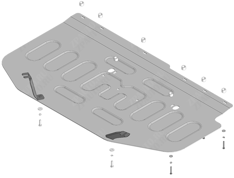 Защита алюминиевая Мотодор (Топливный бак), 4 мм,  Voyah Passion  2022- арт. 348611