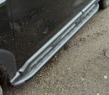 Пороги алюминиевые с пластиковой накладкой (карбон черные) 1720 мм Haval H3 1.5 2WD 2024 арт. HAVH324-04BL