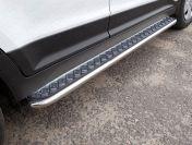 Пороги с площадкой 42,4 мм для автомобиля Hyundai Creta 2016-, TCC Тюнинг HYUNCRE16-18