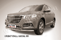 Защита переднего бампера d57 Haval H6 (2014-2020) Black Edition, Slitkoff, арт. HavH6003BE