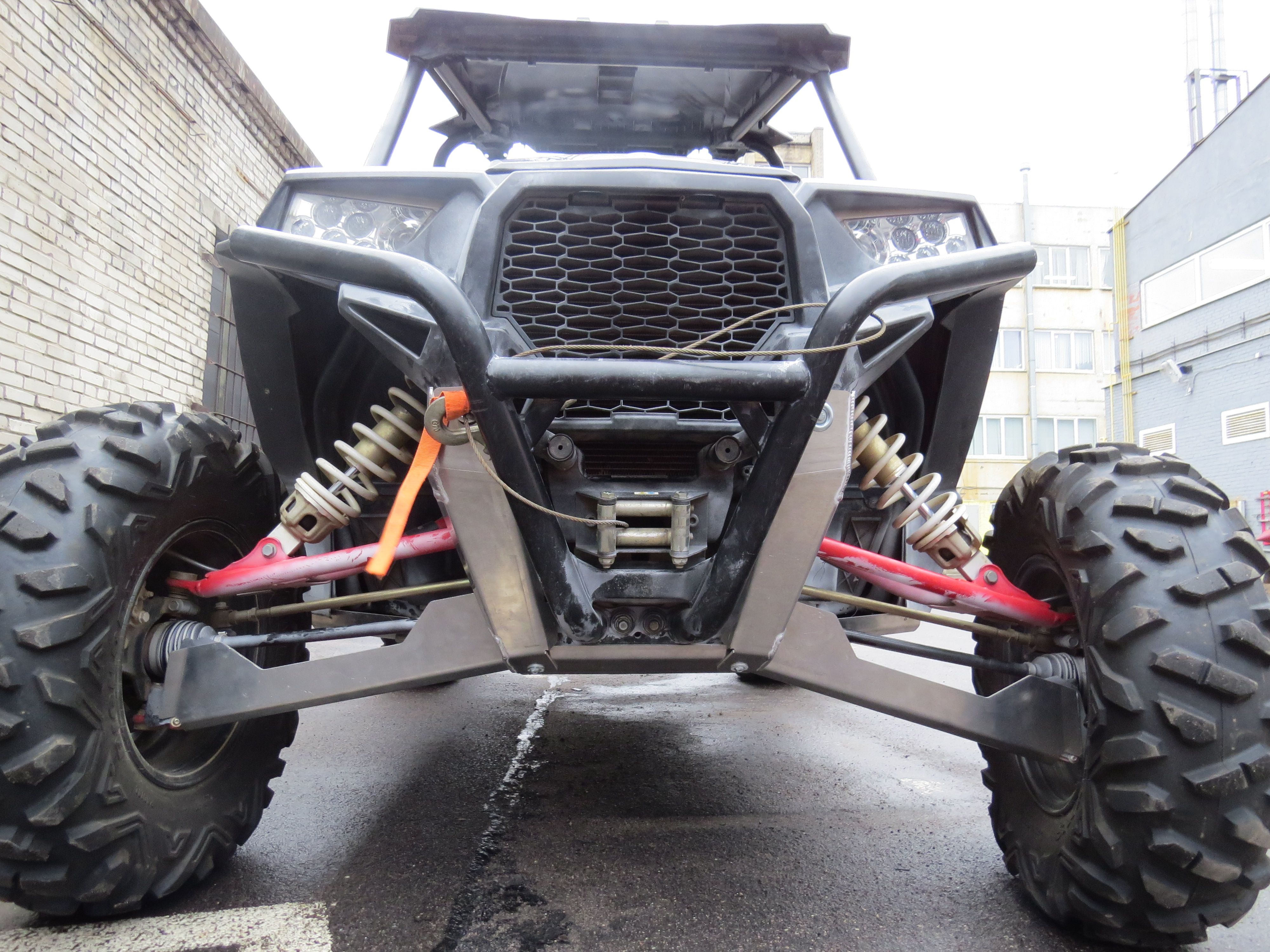 Защита передних рычагов для POLARIS RZR XP Turbo 2016-18, алюминий 4 мм, STORM, арт. 3121