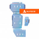 Haval H5 Pro 2023- V-2.0D 8AT 4WD (150 л.с.) комплект защиты (редуктор переднего моста, кпп и РК (4 части)), ALFeco, алюминий, 4 мм, арт. ALF5511al