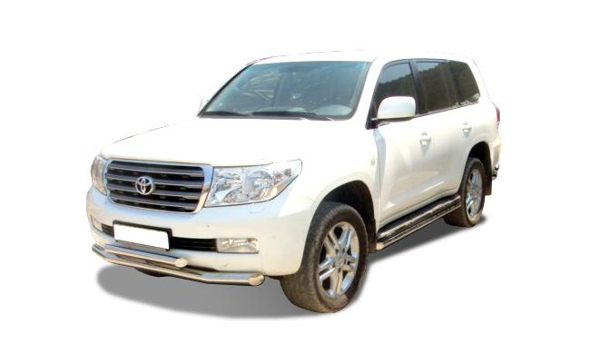 Защита переднего бампера   двойная                  для автомобиля TOYOTA Land Cruiser 200     2007-2012, Россия TLC200.07.03