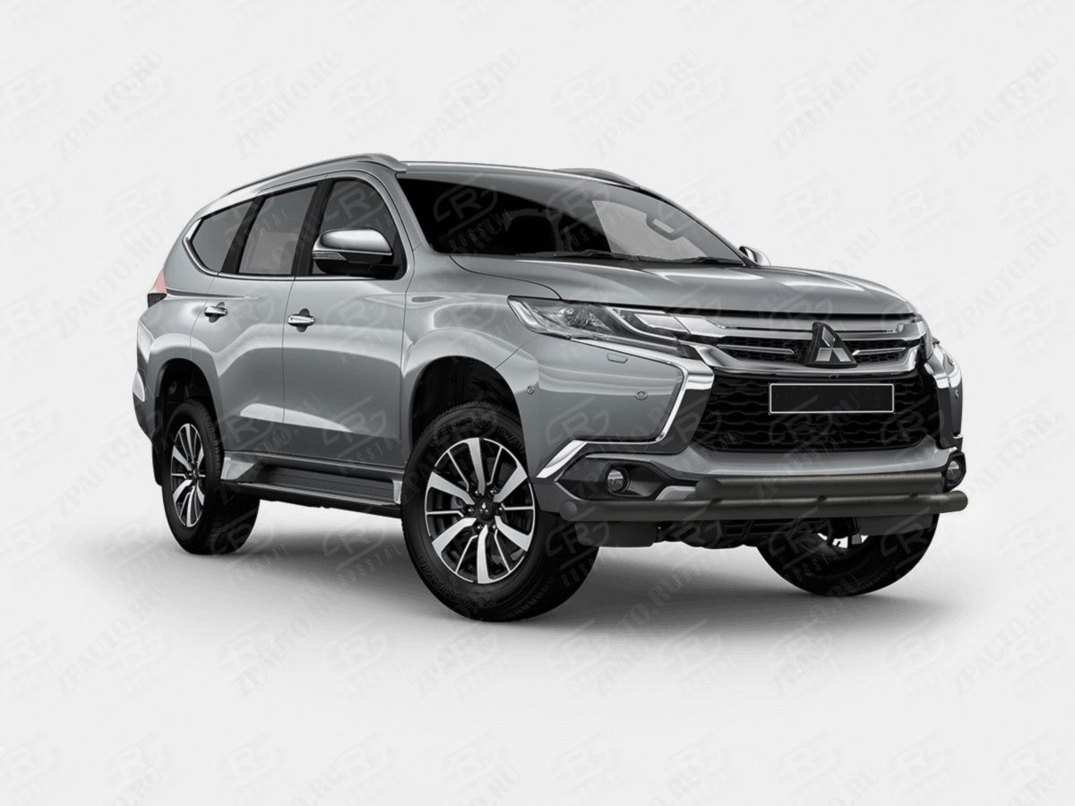 MITSUBISHI PAJERO SPORT 2016-2021 Защита переднего бампера d57 секция-d57 дуга black MPJSZ-002484CH