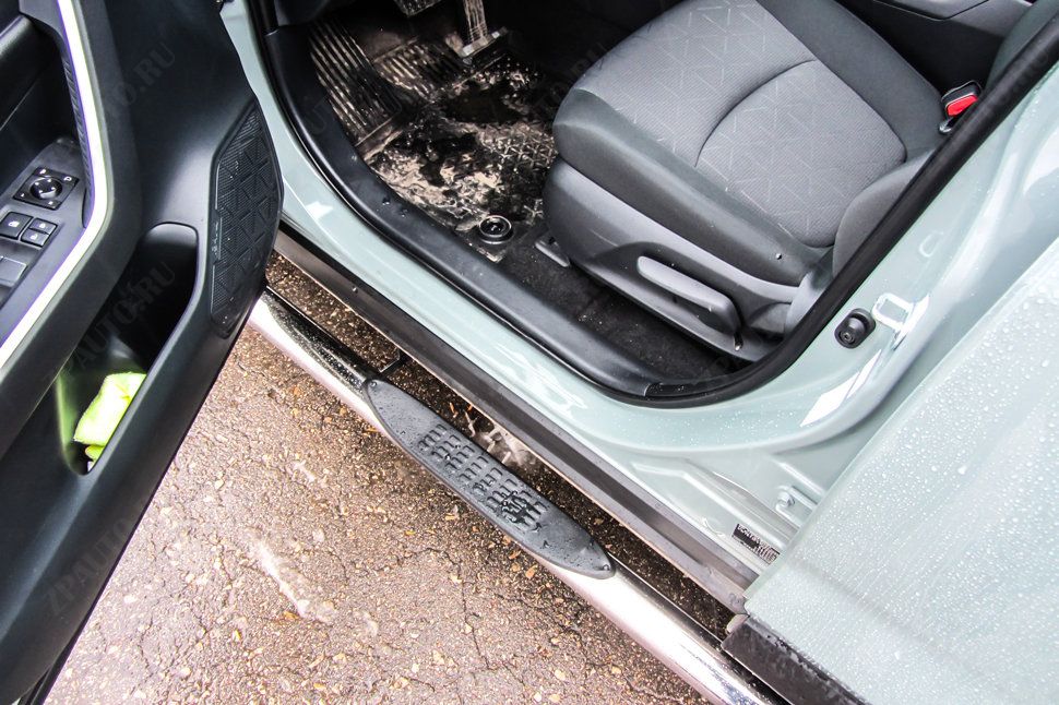 Защита порогов d76 с проступями Toyota Rav-4 (2018-2023) , Slitkoff, арт. TR419-003