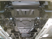 Защита  радиатора,картера,редуктора переднего моста, кпп и рк  для Toyota Fortuner 2015- (AN160)  V-2,7;2,8D , ALFeco, сталь 2мм, арт. ALF2490-91-92-76st-1