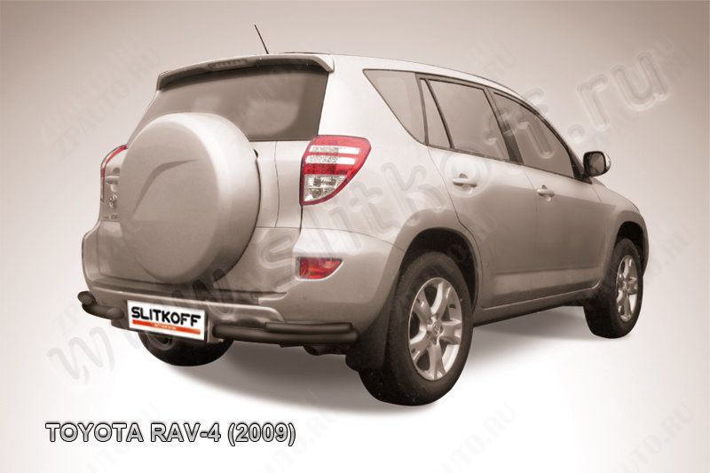 Уголки d57+d42 двойные черные Toyota Rav-4 (2009-2010) , Slitkoff, арт. TR409-015B