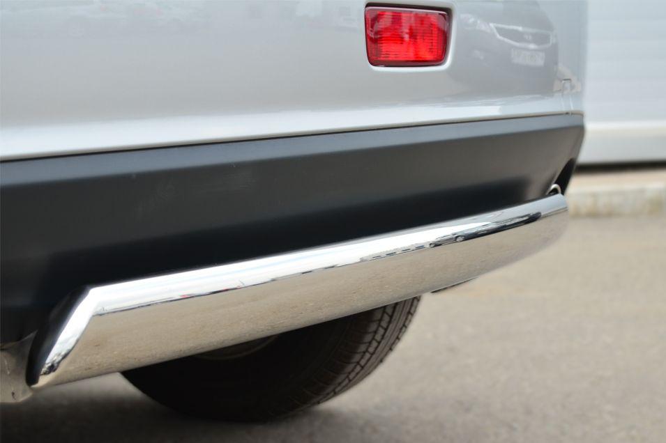 Защита заднего бампера d75х42 овал для Mitsubishi ASX 2013, Slitkoff MASZ-001329