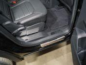 Накладки на пластиковые пороги задние (лист зеркальный) 4шт для автомобиля Volkswagen Teramont 2018-