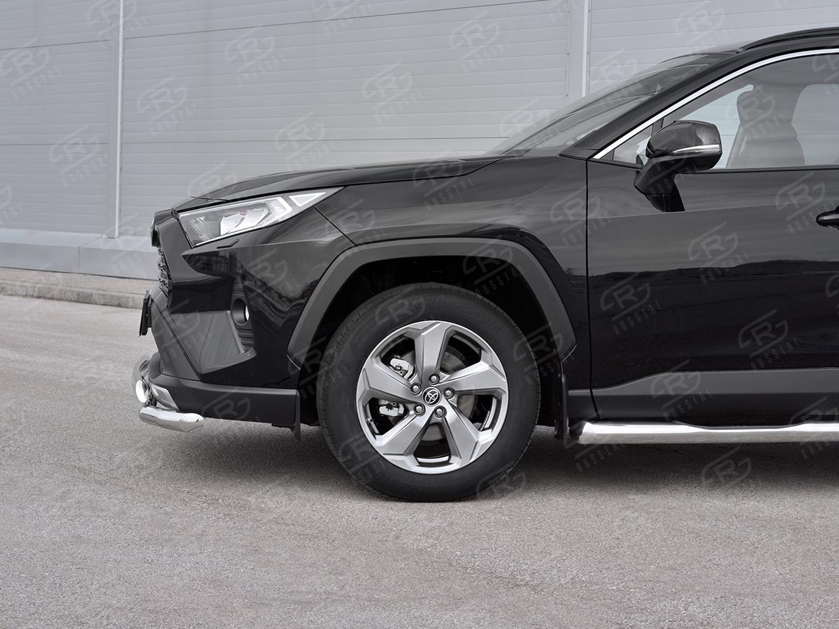 TOYOTA RAV4 2019-  Защита переднего бампера d57 секции-d75х42 дуга TR4Z-003357, Slitkoff