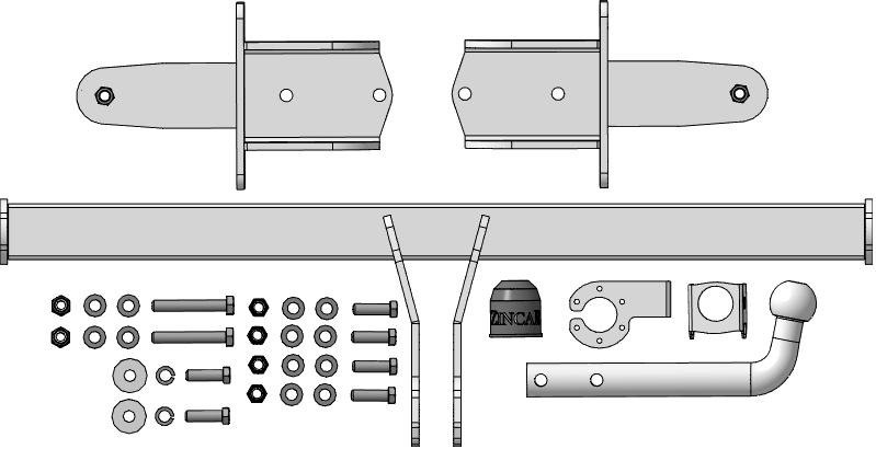 Фаркоп Mercedes-benz GLS 2019-, тип шара A, Motodor, арт.ZM201A