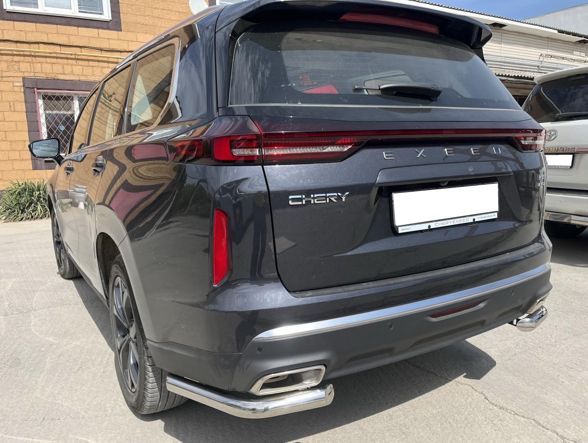 Защита заднего бампера угловая для автомобиля CHERY CheryExeed VX 2022 арт. CHEVX.22.17