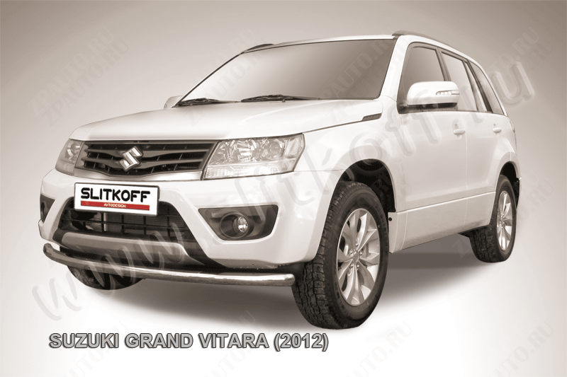 Защита переднего бампера d57 Suzuki Grand Vitara (2012-2015) Black Edition, Slitkoff, арт. SGV12002BE