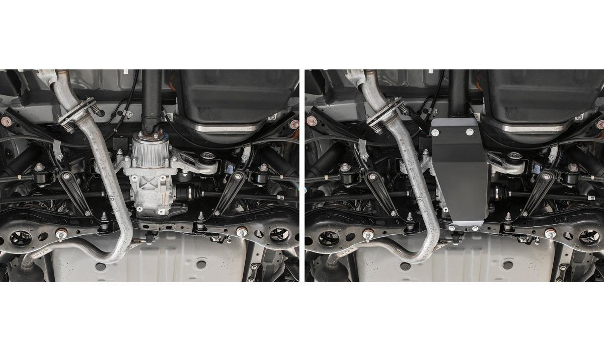 Защита редуктора АвтоБроня для Toyota RAV4 CA40 (V - 2.0; 2.2D; 2.5) 4WD 2012-2019, сталь 1.8 мм, с крепежом, 111.03216.1