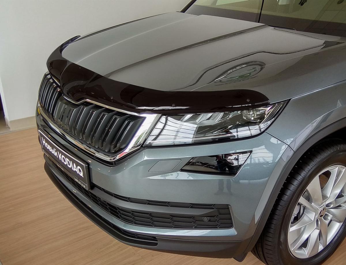 Дефлектор капота Skoda Kodiaq, 2016-, темный
