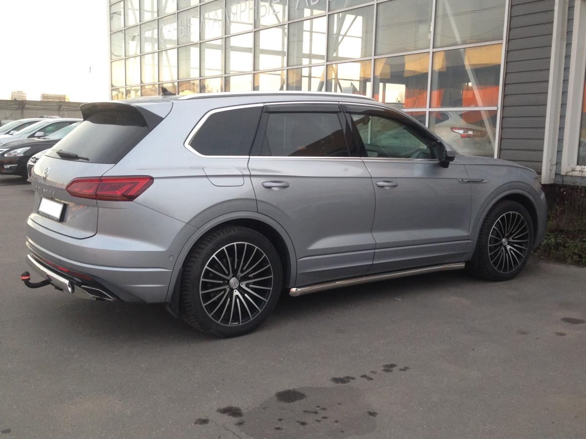 Пороги труба d57 (вариант 1) VWTT-0030641 для автомобиля VOLKSWAGEN TOUAREG 2018-, Slitkoff