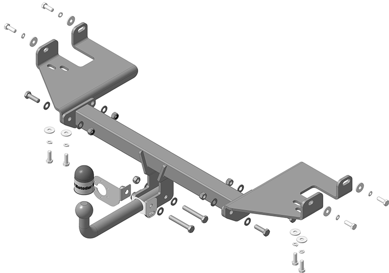 Фаркоп для KIA Sportage , тип шара A, Motodor арт. 90901-A