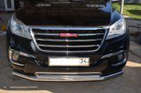 Защита переднего бампера двойная для автомобиля Haval H9 2017 арт. GWH9.17.04