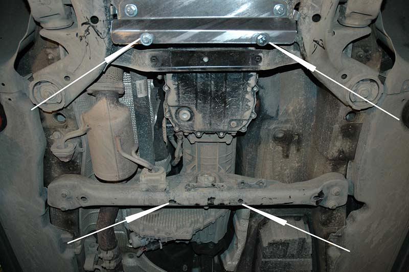 Защита КПП для VOLKSWAGEN Touareg  2003 - 2010, V-2.5 TDI, Sheriff, сталь 2,5 мм, арт. 26.0793