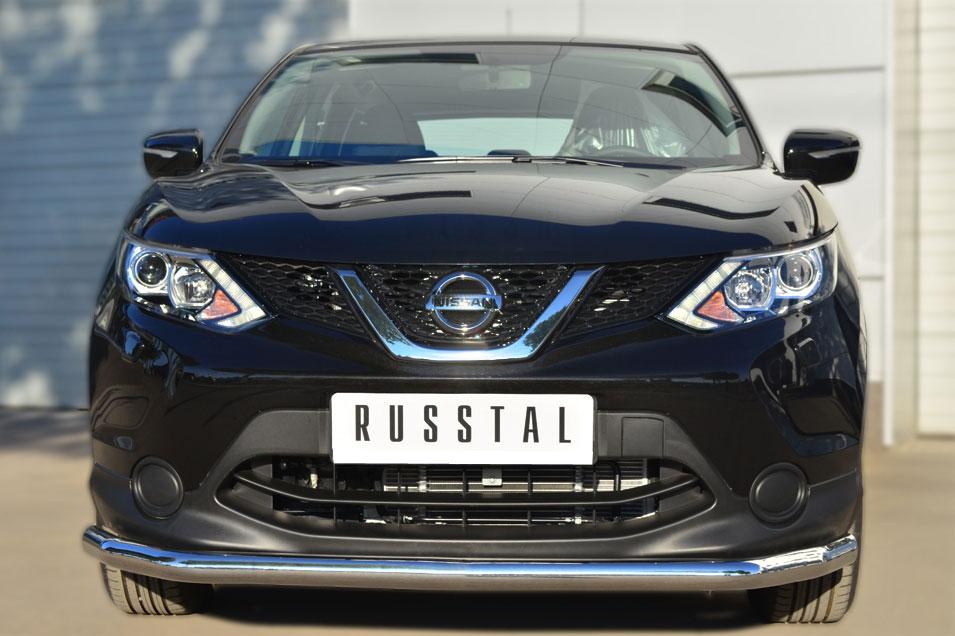 Защита переднего бампера d57 для Nissan Qashqai 2014, Slitkoff NQQZ-001786