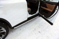 Пороги алюминиевые с пластиковой накладкой 1820 мм для автомобиля Lexus RX200t/RX300/RX350/RX450h (AL20) 2015- (F-Sport), TCC Тюнинг LEXRX200tFS15-08AL