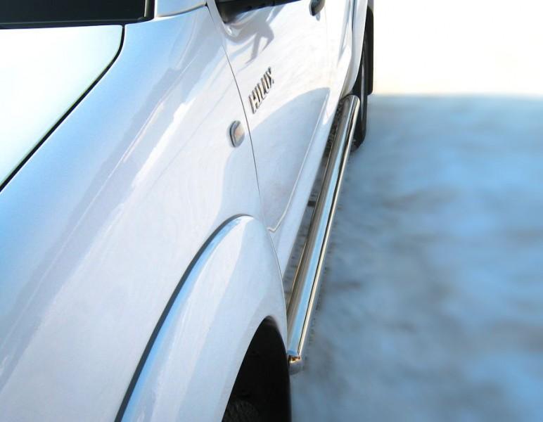 Пороги труба d76 вариант 3 для Toyota Hilux, Slitkoff TLT-0000073